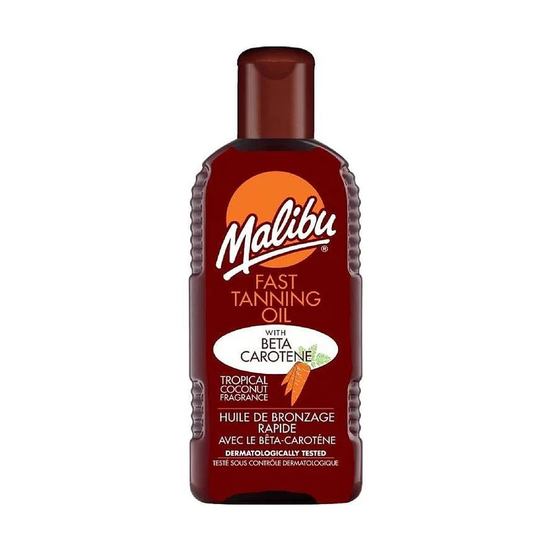 Malibu Bronzing Fast Tanning Oil with Beta Carotene, Water Resistant, Tropical Coc 200 ml, Hudpleje, Solcreme & Solpleje, Selvbruner