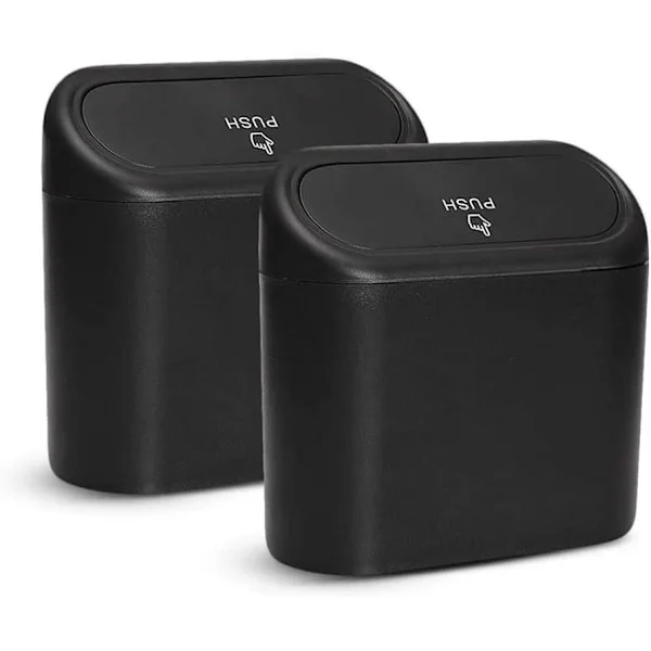 St Mini Trash Cans, Multifunctional Car Trash Can with Lid - Waterproof Trash Can Can Be Used for Home, Office, Kitchen, Living Room, Mini Storage