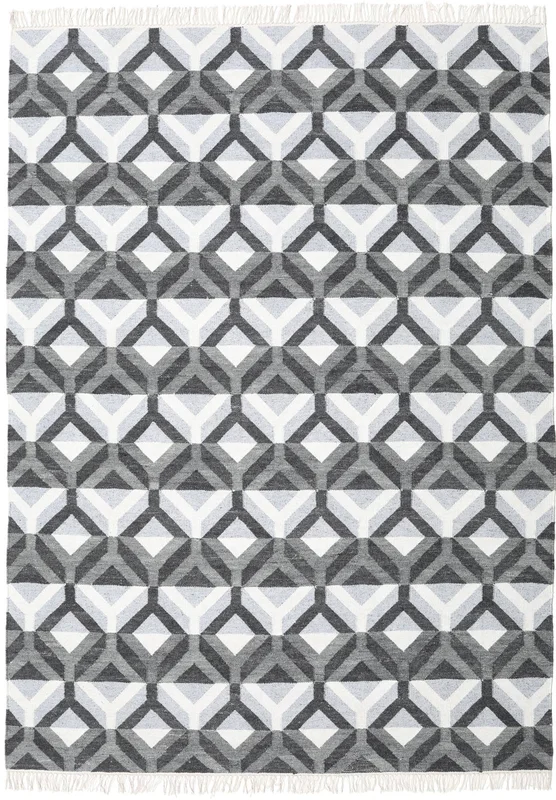 Aino 210X290 Grey/Light Grey Geometric Rug