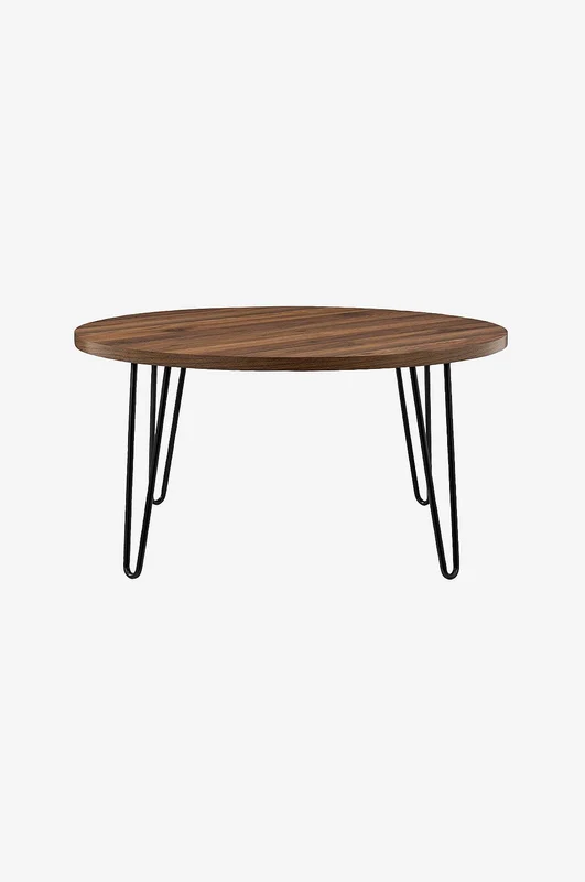 Dorel Home - Sohvapöytä Owen Retro Round - Ruskea - Sohvapöydät - - Homeroom