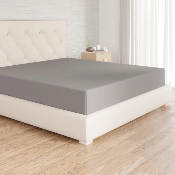 Utopia Bedding Laken med strikk – Grå, 160 x 200 cm – 35 cm dyp for tykk madrass – Børstet mikrofiberpolyester