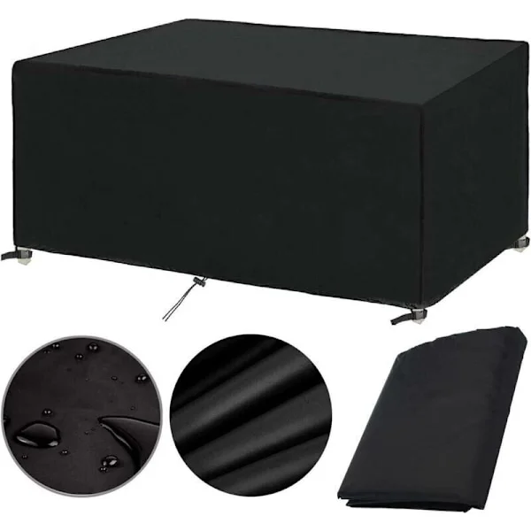 Hagemøbeltrekk 200x100x75cm Beskyttelse Presenning Hagebord Utemøbler Vanntett Vindtett Anti-UV Kuldebestandig Møbeltrekk