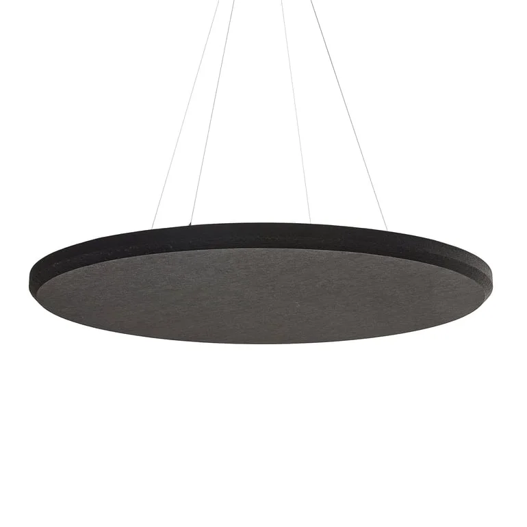 Acoustic panel SATELLITE, ceiling hung, Ø 1170 mm, black