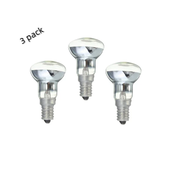 E14 LED-lampa med Edison-skruvreflektor, 25W, för tvätt/vax, 3-pack. Värmelampa.