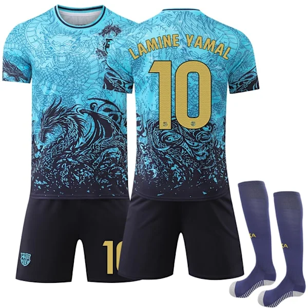 FC Barcelona Fotbollströja Kit 10 Yamal Tröja för Barn[JSR]