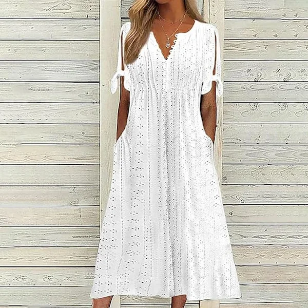 Boho Klänningar för Kvinnor Storbritannien Vintage Sommar Lös Kortärmad Strandklänning Dam Bohemisk Blommig Tryckt Tunikaklänning