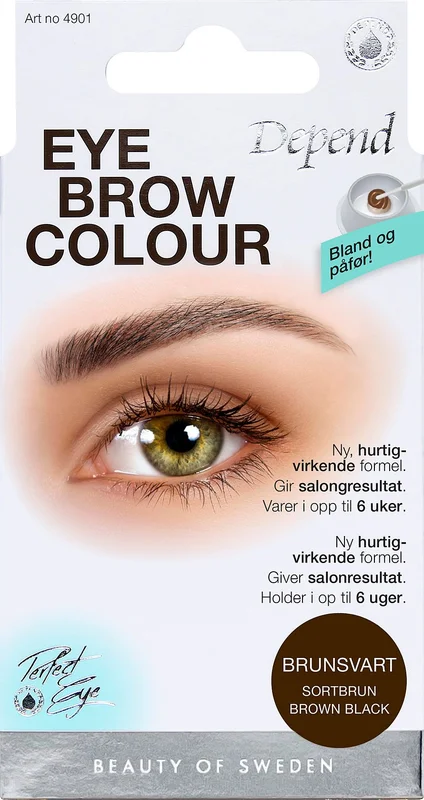 Depend Øjenbrynsfarve Brun/Sort, Makeup, Øjenbrynsfarve, Permanent Øjenbrynsfarve