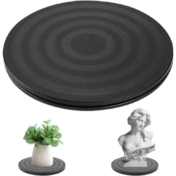 20 cm Universal Roterende Platespiller, Solid 360° Roterende Blomsterpotteplatespiller for Høyttalere Bærbare Datamaskiner Skjermer (20 cm)