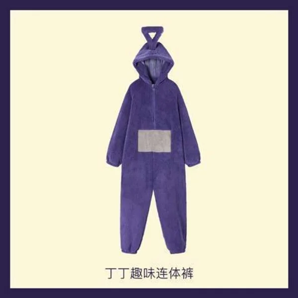 Teletubbies Kostume Voksne Cosplay Dyre Sleepwear Jumpsuit Po Teletubbies Voksen M - Perfekt