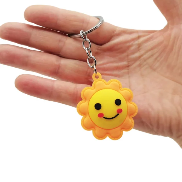 Kreativitet Stjärna Måne Hänge Nyckelringar Personliga Söta Nyckelringar Dekoration Present för Män Pojkar Sol
