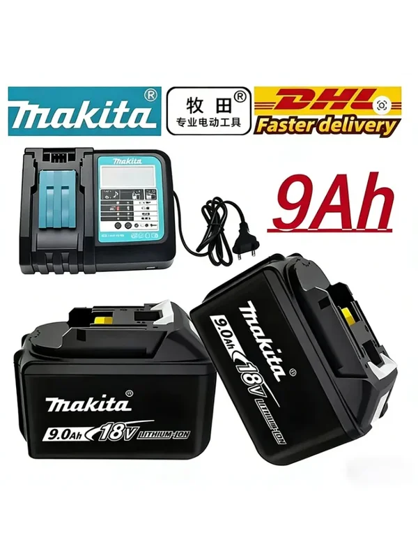 AliExpress - Original Makita 18V 9Ah 6Ah 5Ah Wiederaufladbare Batterie für Makita Elektrowerkzeuge Li-Ionen-Ersatzakku 18V + Ladegerät + Elektrobohrer