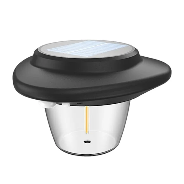 Runda Solar Vegglamper For Utendørs Vanntett Utelys For Hage Balkong Transparent Deksel