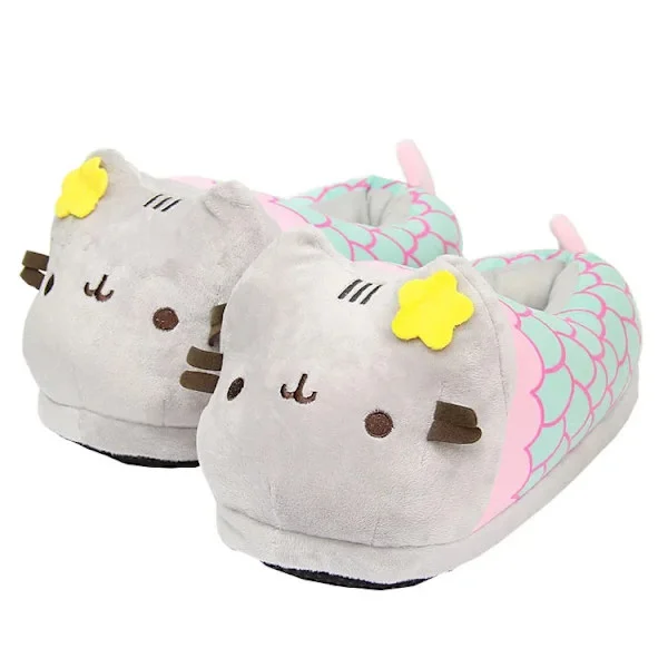 Kawaii Pusheen Bomuldstøfler Vinter Tegneserie Anime Figurer Komfortable Varme Sko med Bløde Såler Drenge Piger Fødselsdags Julegave