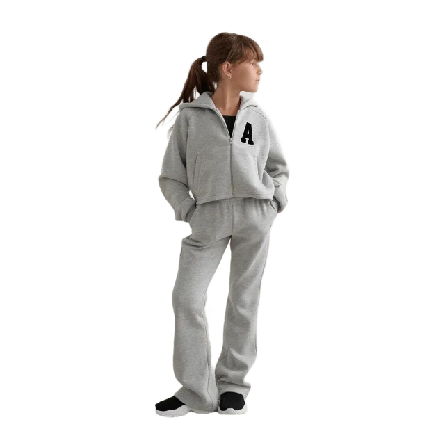aim'n Young Flare Sweatpants Byxor Dam Grå 122/128