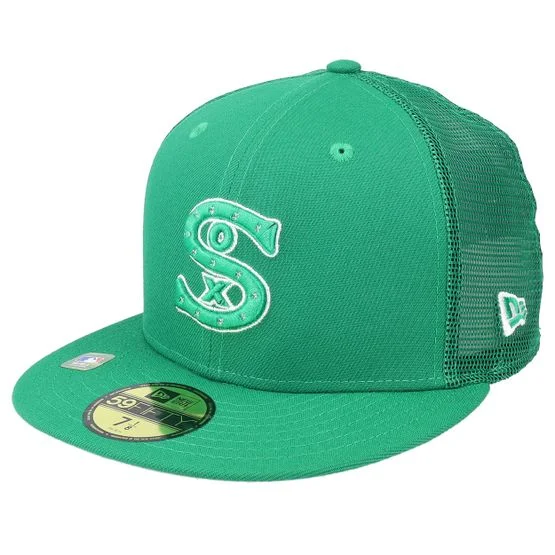 New Era - MLB Vert trucker Casquette - Chicago White Sox MLB St Pats 59FIFTY Green Mesh Fitted @ Hatstore