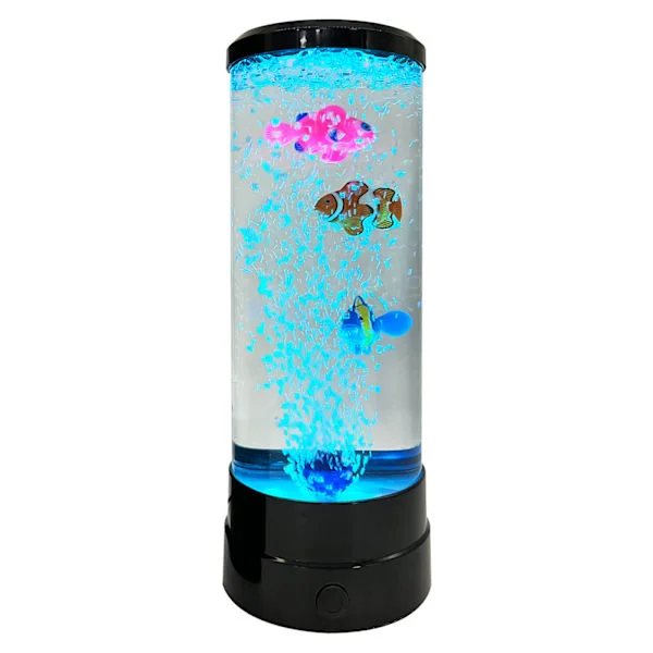 Lavalampa Fantasy Nattlampa och 3 Fiskar Maneter Lampa LED Akvarium Lavalampa med USB Barn Vuxna Hem Sovrum Kontor Dekorativ Present-XF22-