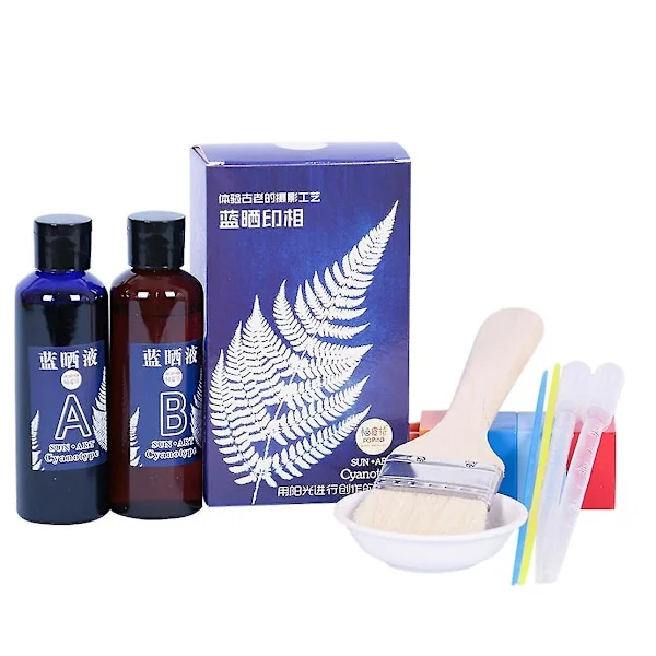 Cyanotype sæt skaber et blueprint eller billeder med Cyanotype Kit 200ml(Multicolor)