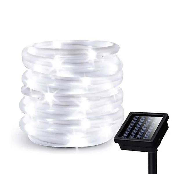 Ulkoilma Solar String Rope Valot Vedenkestävä Putkivalo 100LED