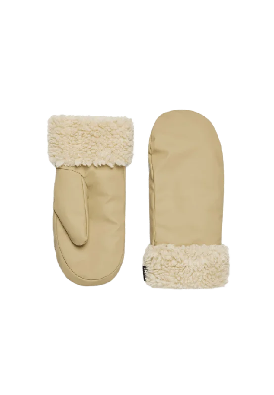 Rains Puffer Fleece Mittens W2T3 Vantar & handskar Dam Beige M/L