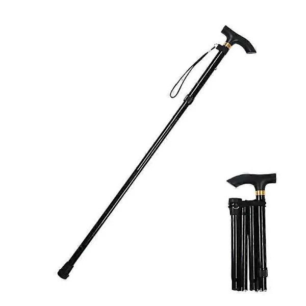 Ny foldbar stok, sammenklappelig stok, vandrestav, skridsikker og komfortabel