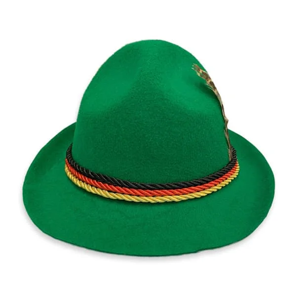 Tysk Oktoberfest Kostume Mænd | Ternet Skjorte med Broderede Seler & Hat*Grøn hat*L Grøn hat L Green hat L