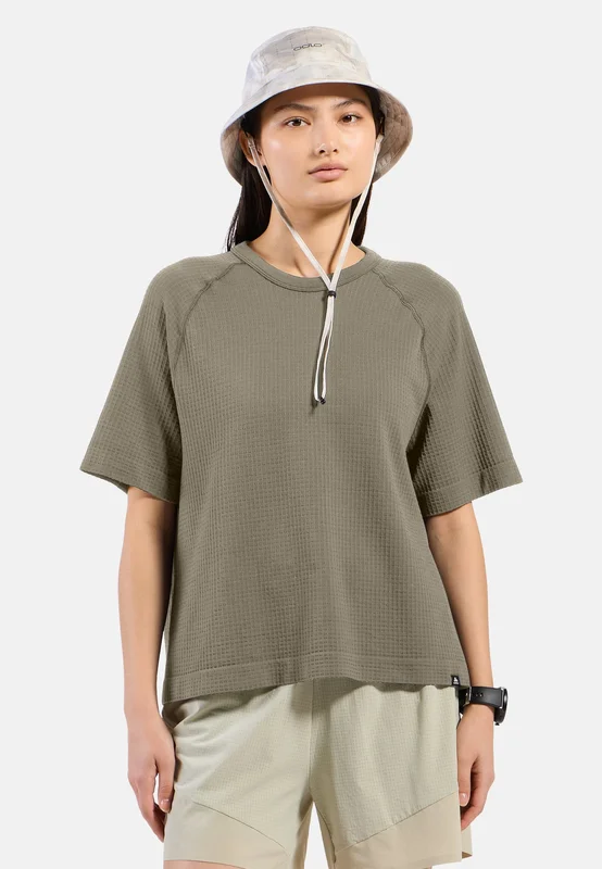 Odlo Cubic Merino T-Shirt für Damen, M, grau
