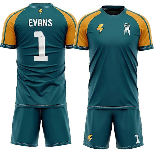 Anime Inazuma Eleven Raimon Mænds Sommer 3D Printet Kortærmede Shorts Todelt Sæt Gade Fritid Sport Mode Sæt