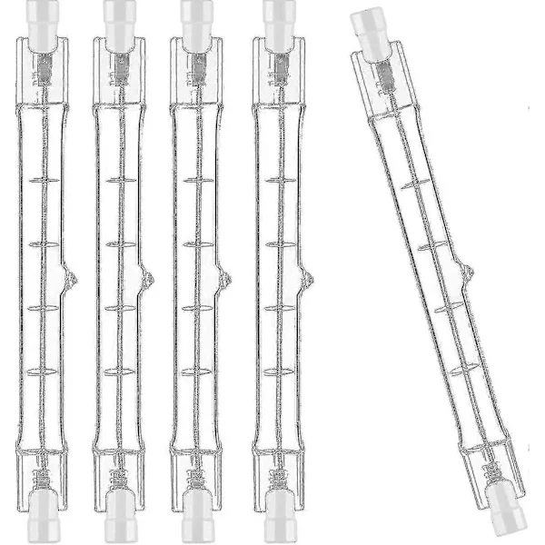 Sæt af 5 R7s Halogen Pærer 78mm 80w 230v, R7s Halogen Stang 78mm, R7s Halogen Pære Dæmpbar Halogen Stang Lampe