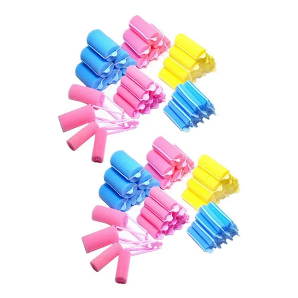 24x Magic Mushroom Hair Styling Rollers, Popular Soft Foam Hair Rollers (2.0mm)