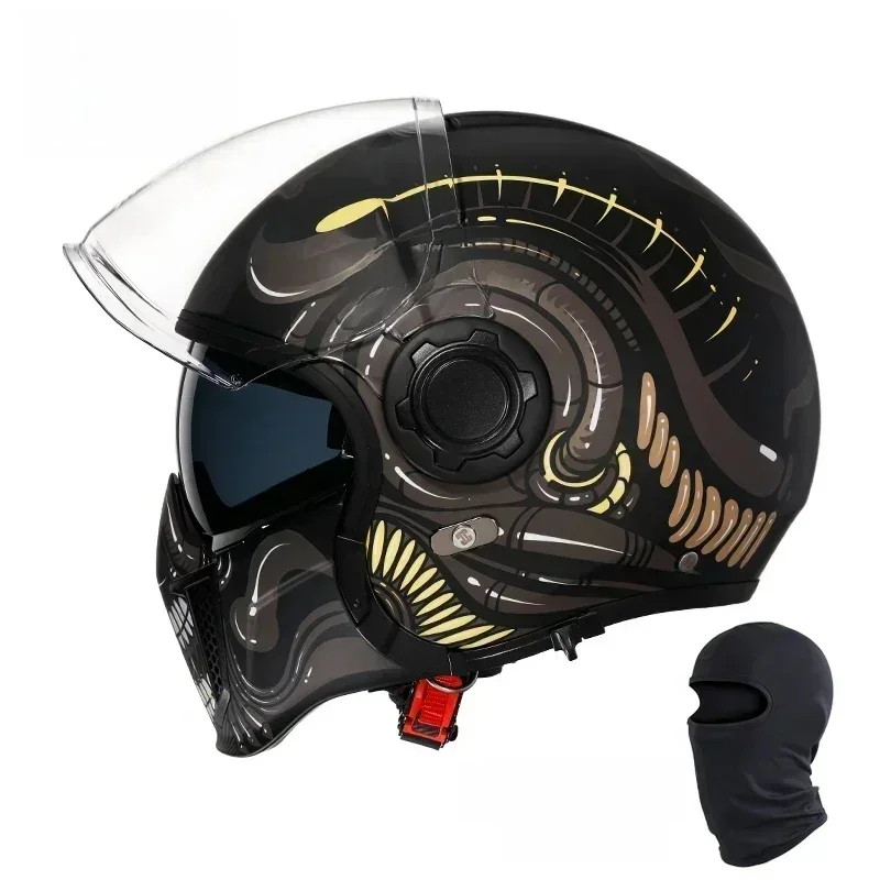AliExpress - Modular Motorcycle Helmet Full Face Open Face Retro Helme DOT ECE ONGESCHICHTEN CYRIL OP12A Capacete De Moto Masculino