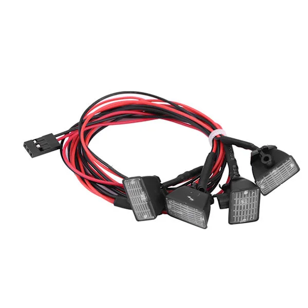 RC Crawler Taklys LED Lyslist Lampe for Axial scx10 Traxxas trx 4 Bil (Rød Hvit)