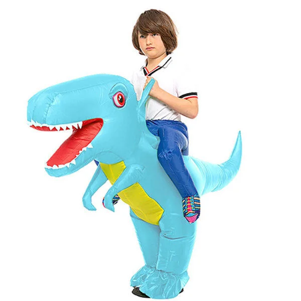 (Specialerbjudanden) Uppblåsbar Dinosauriekostym Barn Halloween Rekvisita Rolig Tyrannosaurus Rex Alien Kläder Julkostym_NA