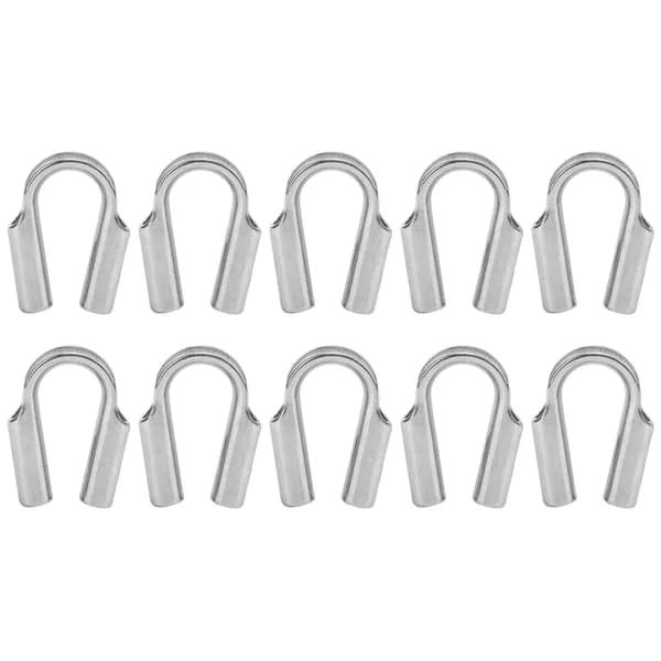 10-pack Rörkaus 304 Rostfritt Stål Vajerskydd Båttillbehör M6