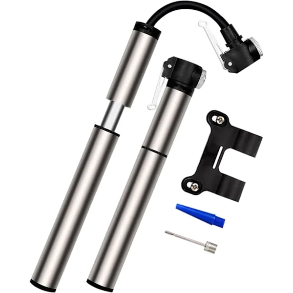 Mini cykelpump Bärbar cykelpump med Presto och Schrader ventiler Aluminiumlegering 120psi Högtrycks cykelpump