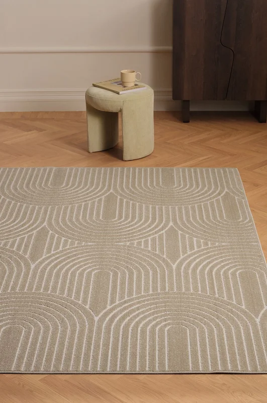 &Home - Teppe Daisy Arches - Beige - Glattvevde tepper - 200X290 - Fra Homeroom