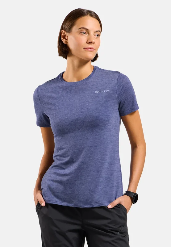 Odlo Women's Odlo X Pow Merino Tencel T-Shirt, L, purple