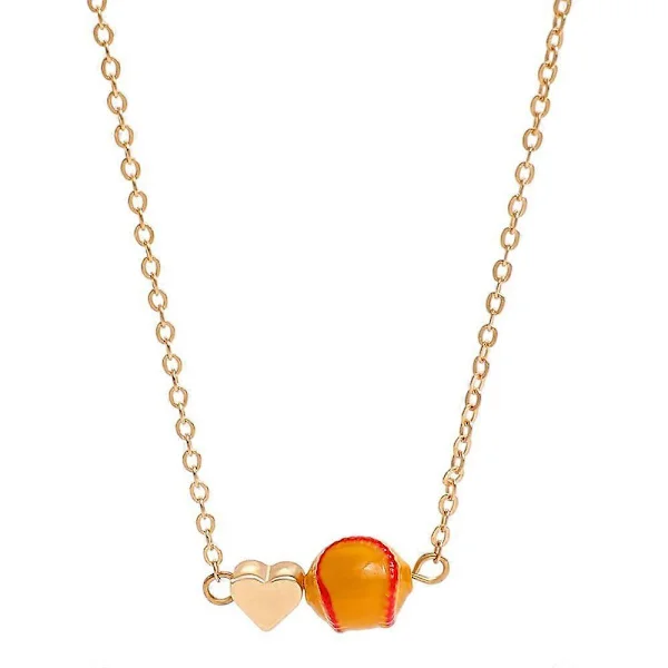 Sportsball- og hjerteanhengskjede, basketball fotball volleyball choker, vennskapssmykker for kvinner