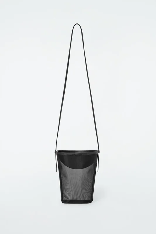 COS Mini Bucket Bag - Mesh in Black - Women