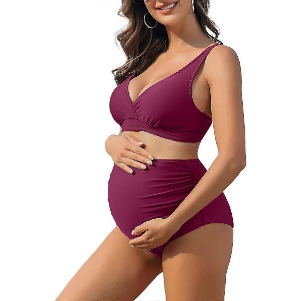 Charmleaks Gravid Bikini Set med Hög Midja