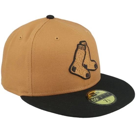 New Era - MLB Ruskea fitted Lippis - Boston Red Sox Scoreboard 59FIFTY Light Brown/Black Fitted @ Hatstore