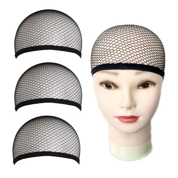 4 stk (svart) parykknett, unisex parykknett for menn