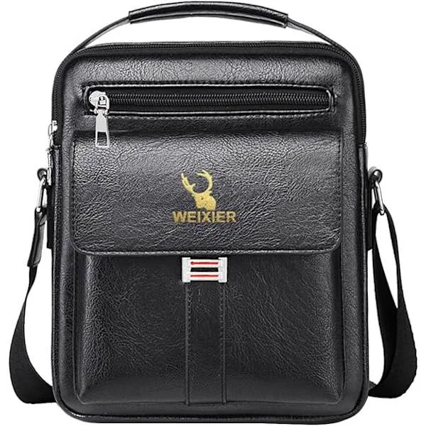 Herretaske Herre Crossbody Taske Læder Håndtasker Herre Arbejde Messenger Tasker Retro Vandtæt Skuldertaske til Business Casual Lille Messenger 