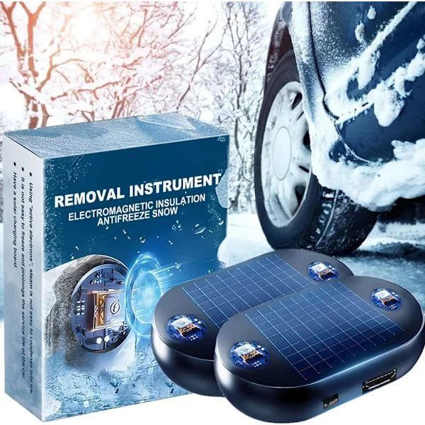 2-pak Elektromagnetisk Snerydningsapparat – Afisnings-, Snesmeltnings- og Afrimningsenhed til Bil, Bærbar Snerydder