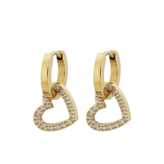 Edblad Eternal Heart Earrings Gold Smycken & klockor Dam Guld ONESIZE