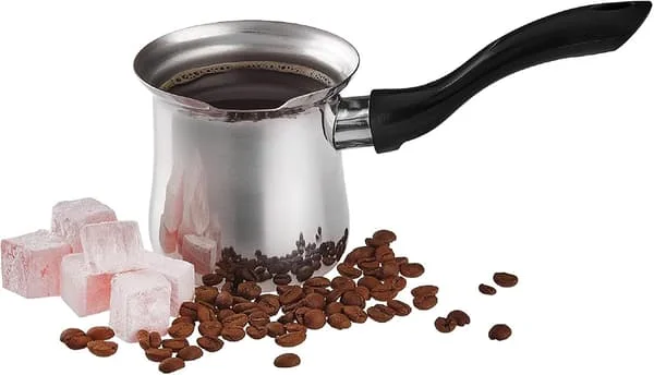 Turkish Coffee Pot | Rostfritt Stål Kaffebryggare | Smörsmältare-Kastrull | Liten Kastrull för Spis-AD4-_xx