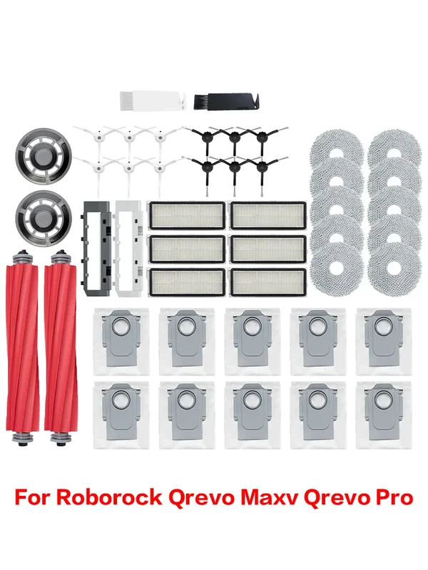 AliExpress - Roborock Q Revo Maxv Q Revo Pro P10 Pro Brosse latérale principale Filtre HEPA Porte-serpillère Sac à poussière Pièces détachées 
