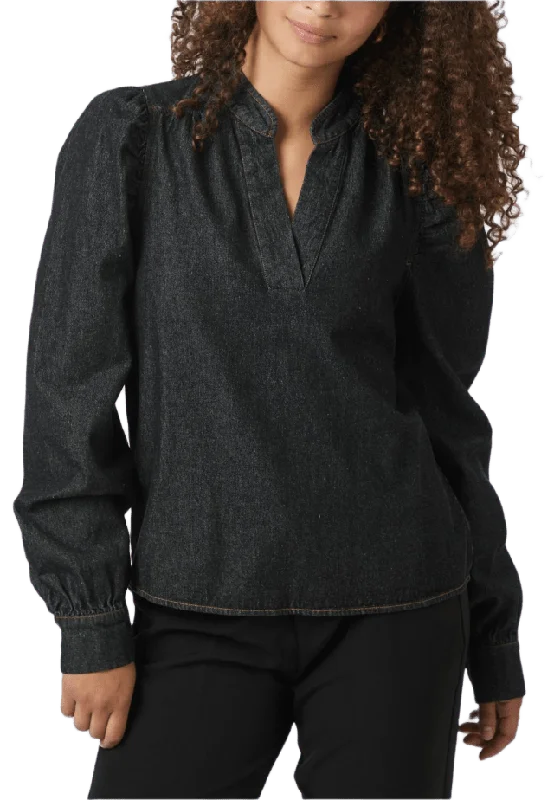 Neo Noir Rosslyn Denim Blouse Blusar Dam Blå 34