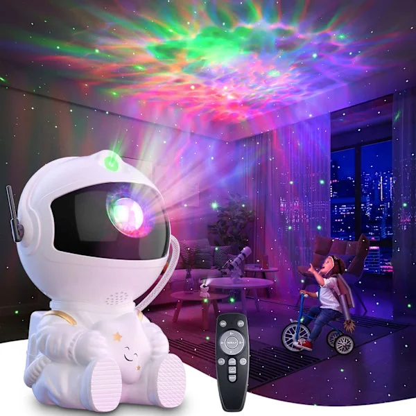 Astronaut Galaxy Projector Starry Sky Night Light Projector with Remote Control, USB Powered 360° Adjustable Spaceman Light Projector
