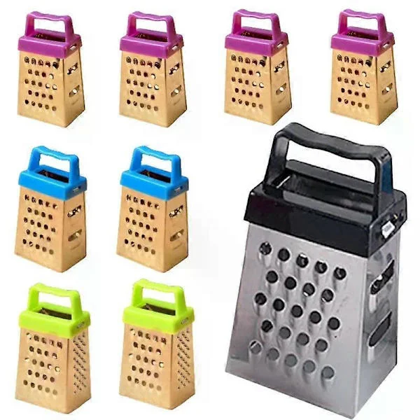 1-10 st Mini Fyrsidig Rivjärn i Rostfritt Stål Hyvel Multifunktionell Skalskärare Frukt Ingefära Vitlök Rivjärn Matlagning Kök