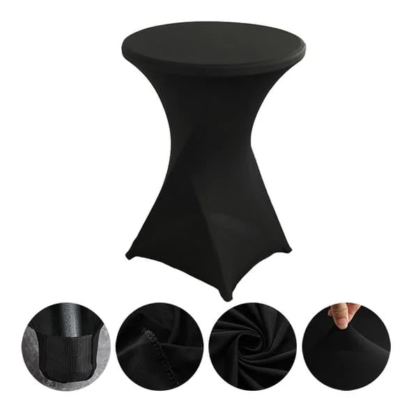 Bistro Bordstrekk - Høyt Bord - Cocktaildekor - Stretch Spandex (marineblå) 60cm×110cm